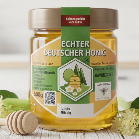 Lindenhonig im Glas